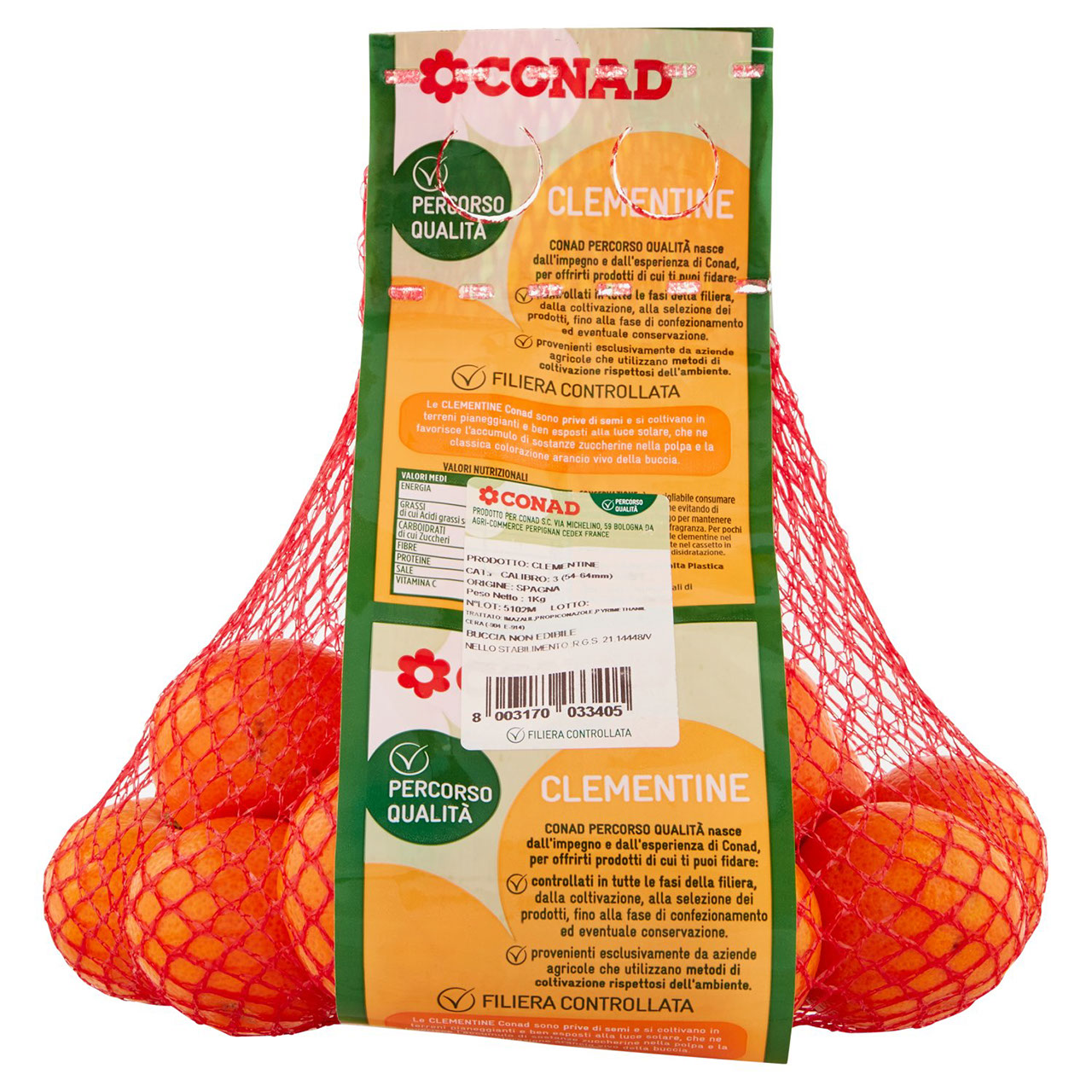 CONAD Percorso Qualità Clementine Spagna cal. 3 (54-64mm) 1 kg