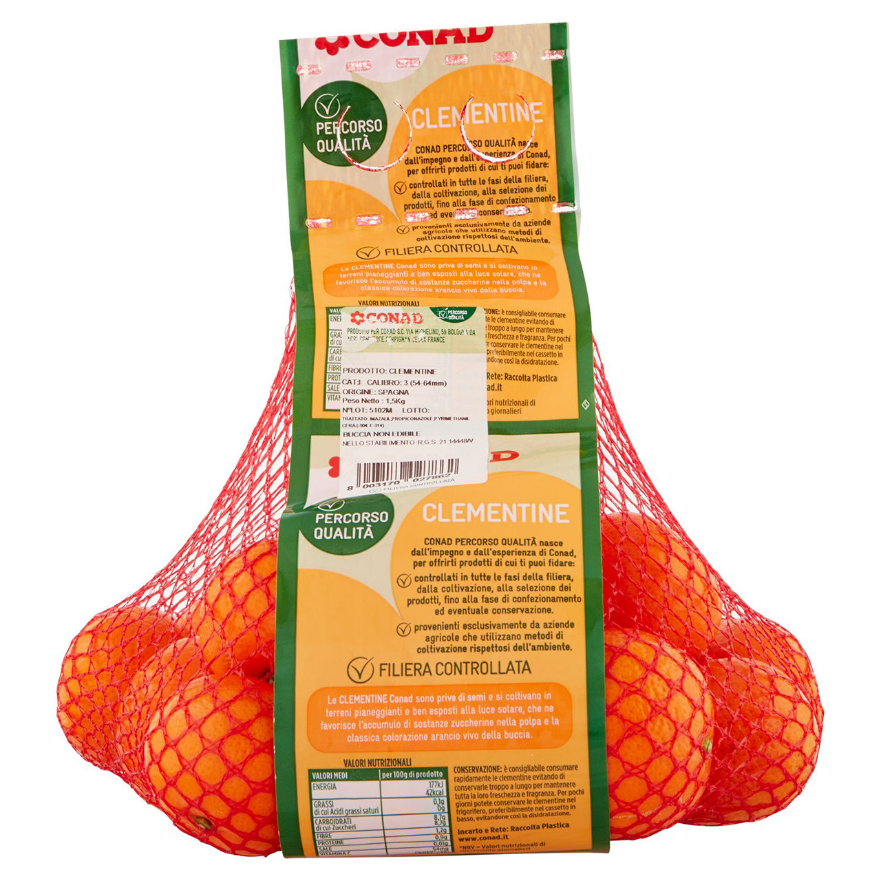 CONAD Percorso Qualità Clementine Spagna cal. 3 (54-64mm) 1,5 kg