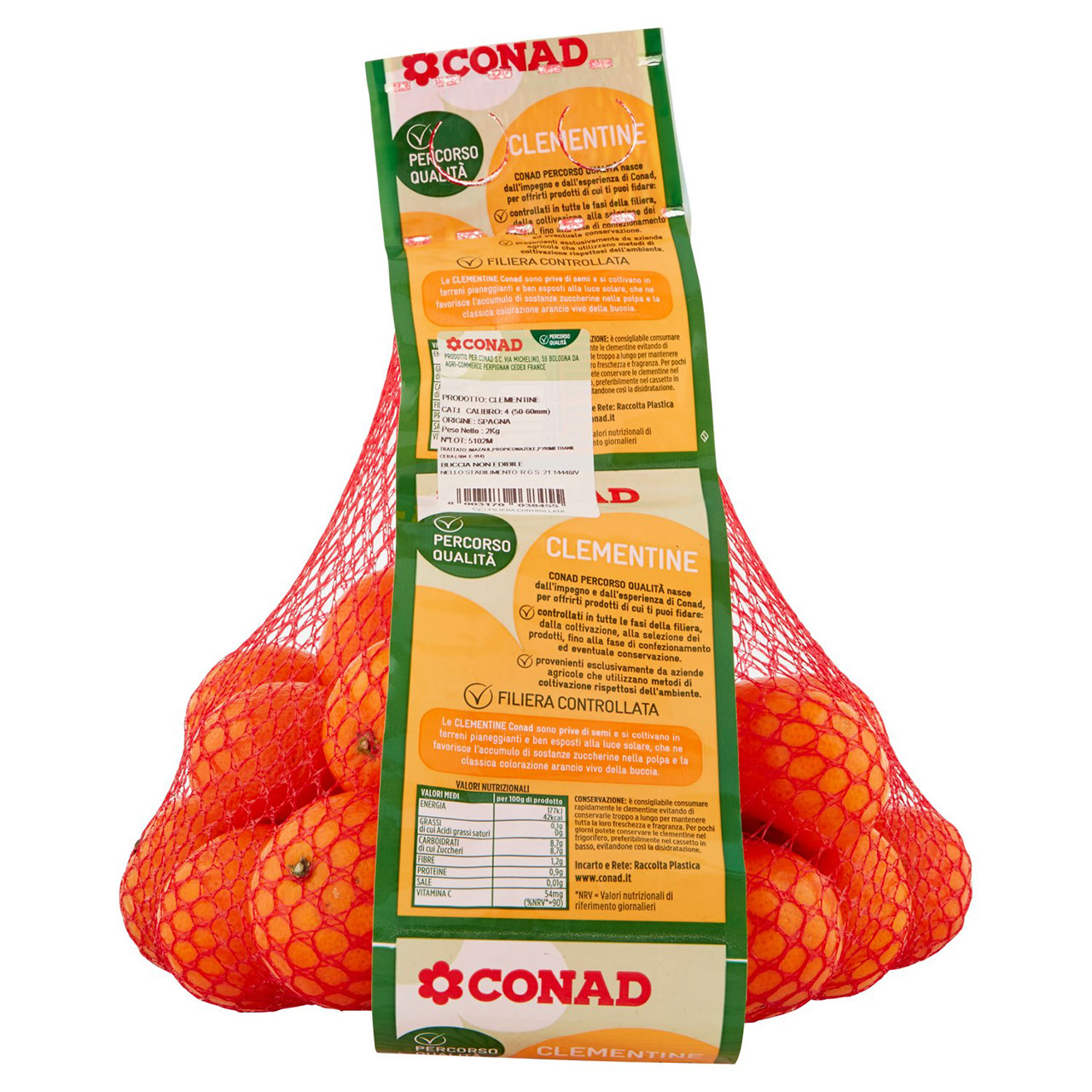 CONAD Percorso Qualità Clementine Spagna cal. 4 (50-60mm) 2 kg