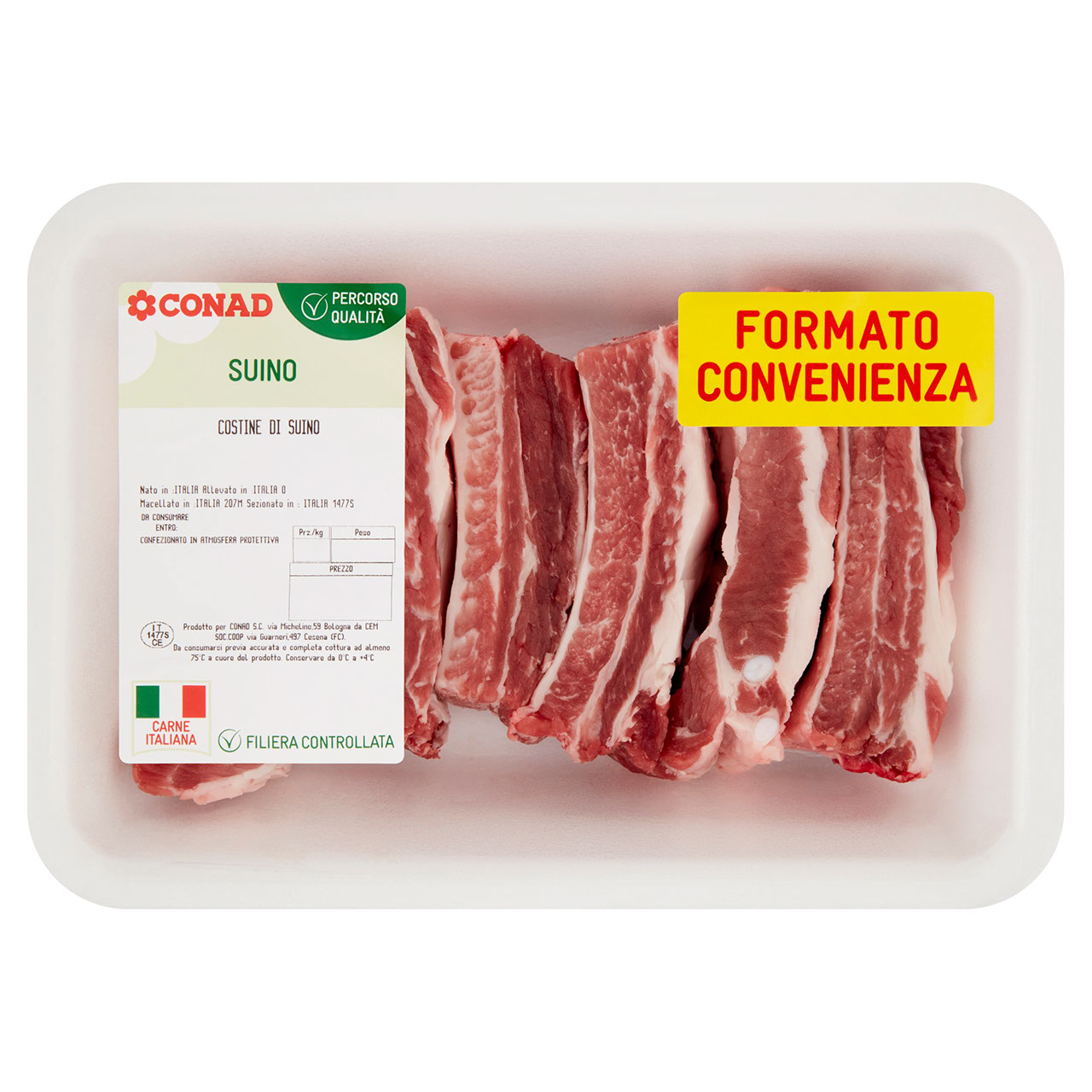 CONAD Percorso Qualità Costine di Suino Formato Convenienza