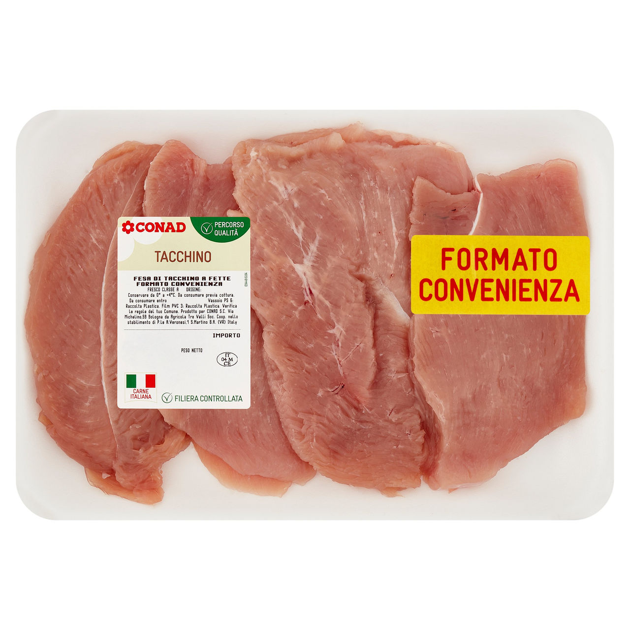 CONAD Percorso Qualità Fesa di Tacchino a Fette Formato Convenienza