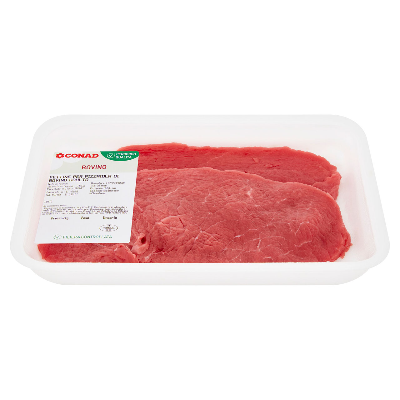CONAD Percorso Qualità Fettine per Pizzaiola di Bovino Adulto