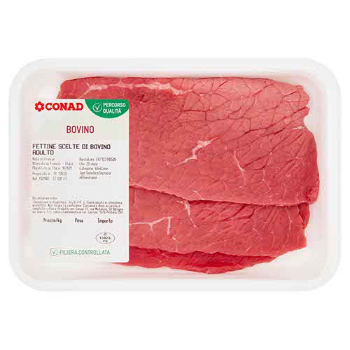 CONAD Percorso Qualità Fettine Scelte di Bovino Adulto
