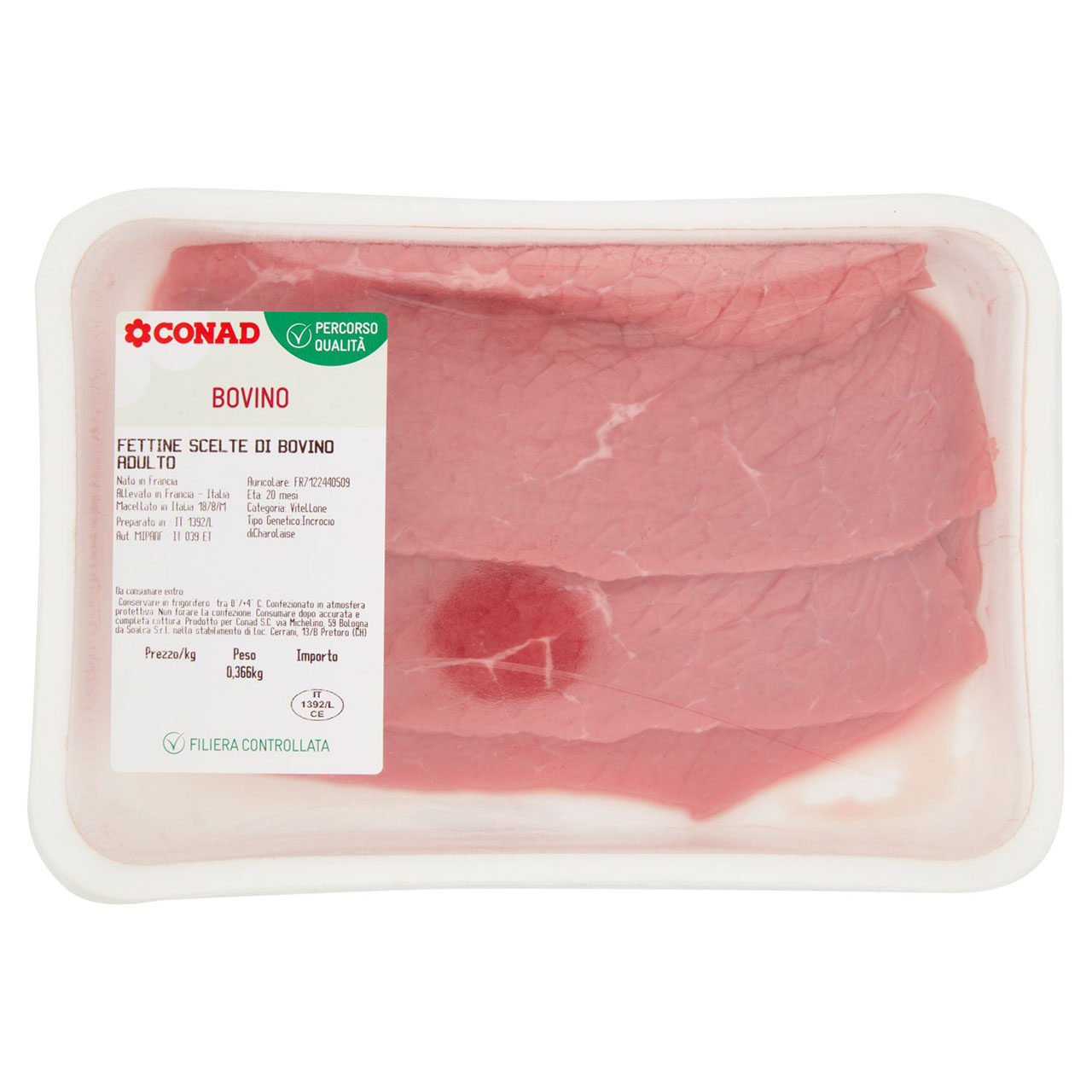 CONAD Percorso Qualità Fettine Scelte di Bovino Adulto