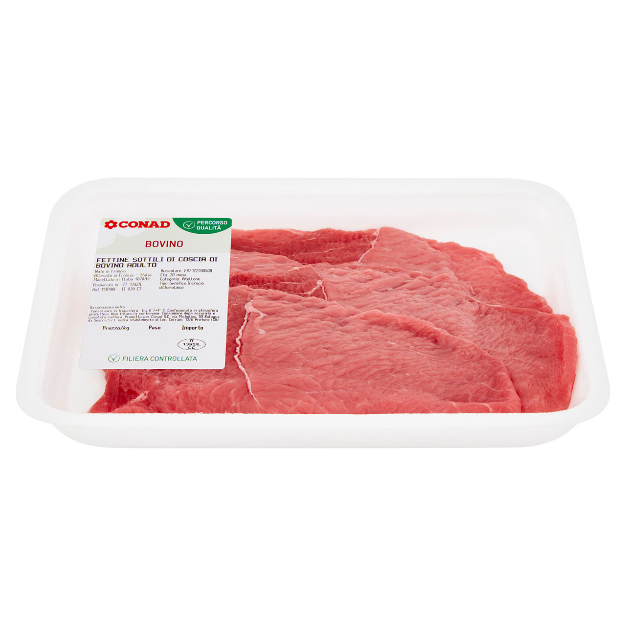 CONAD Percorso Qualità Fettine Sottili di Coscia di Bovino Adulto