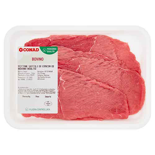 CONAD Percorso Qualità Fettine Sottili di Coscia di Bovino Adulto