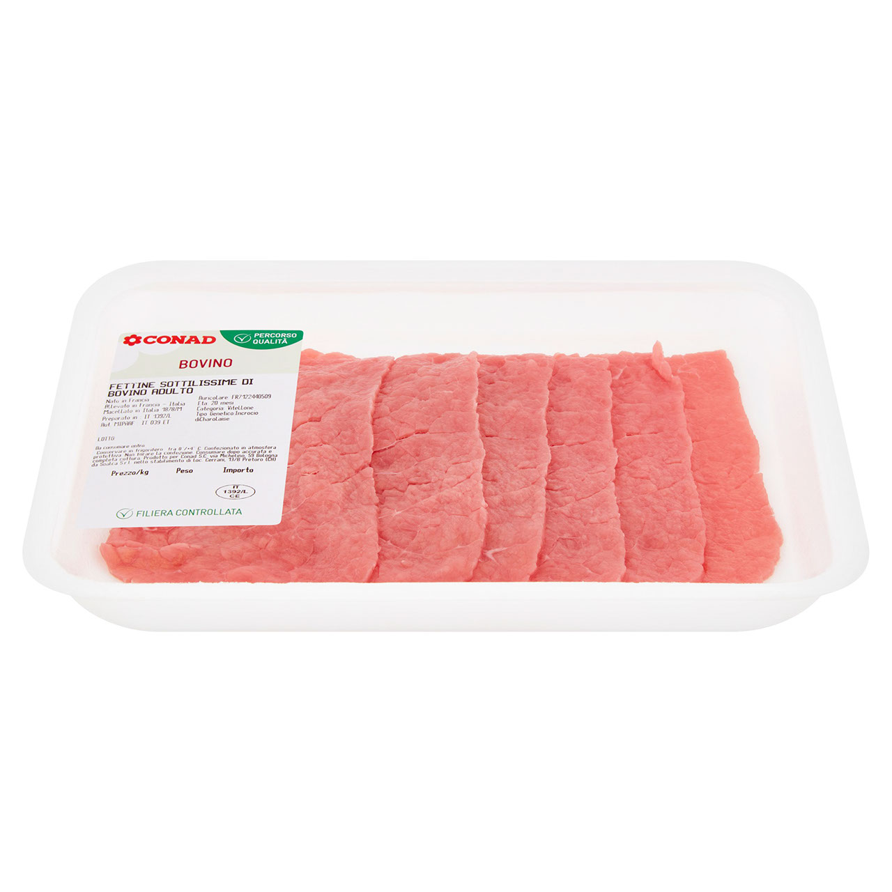 CONAD Percorso Qualità Fettine Sottilissime di Bovino Adulto
