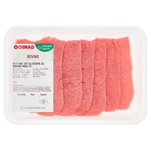 CONAD Percorso Qualità Fettine Sottilissime di Bovino Adulto