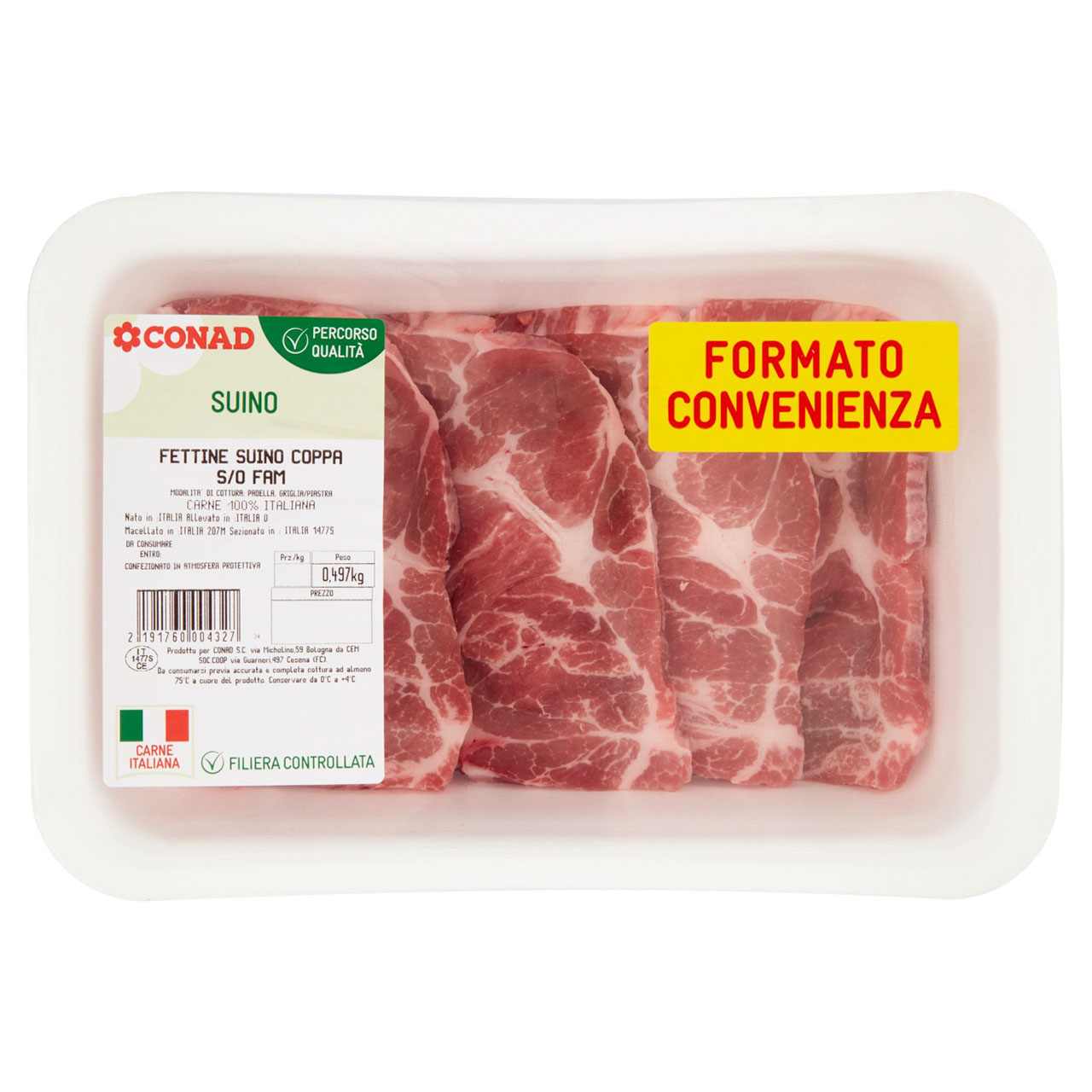 CONAD Percorso Qualità Fettine Suino Coppa s/o Formato convenienza