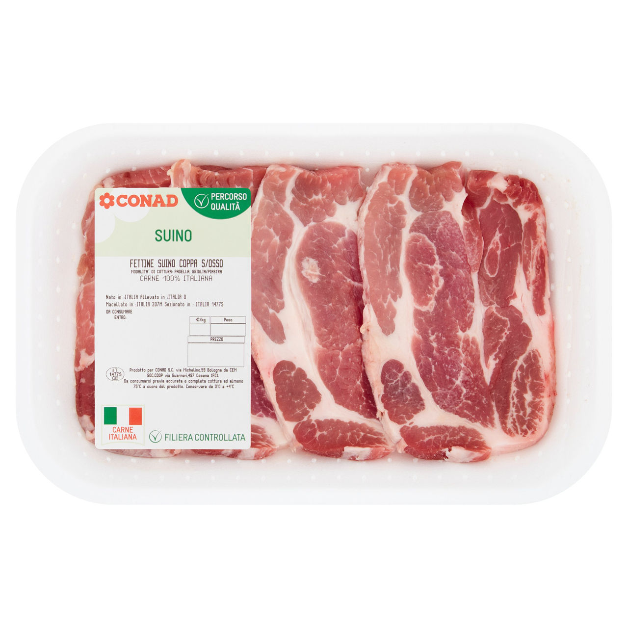 CONAD Percorso Qualità Fettine Suino Coppa s/Osso