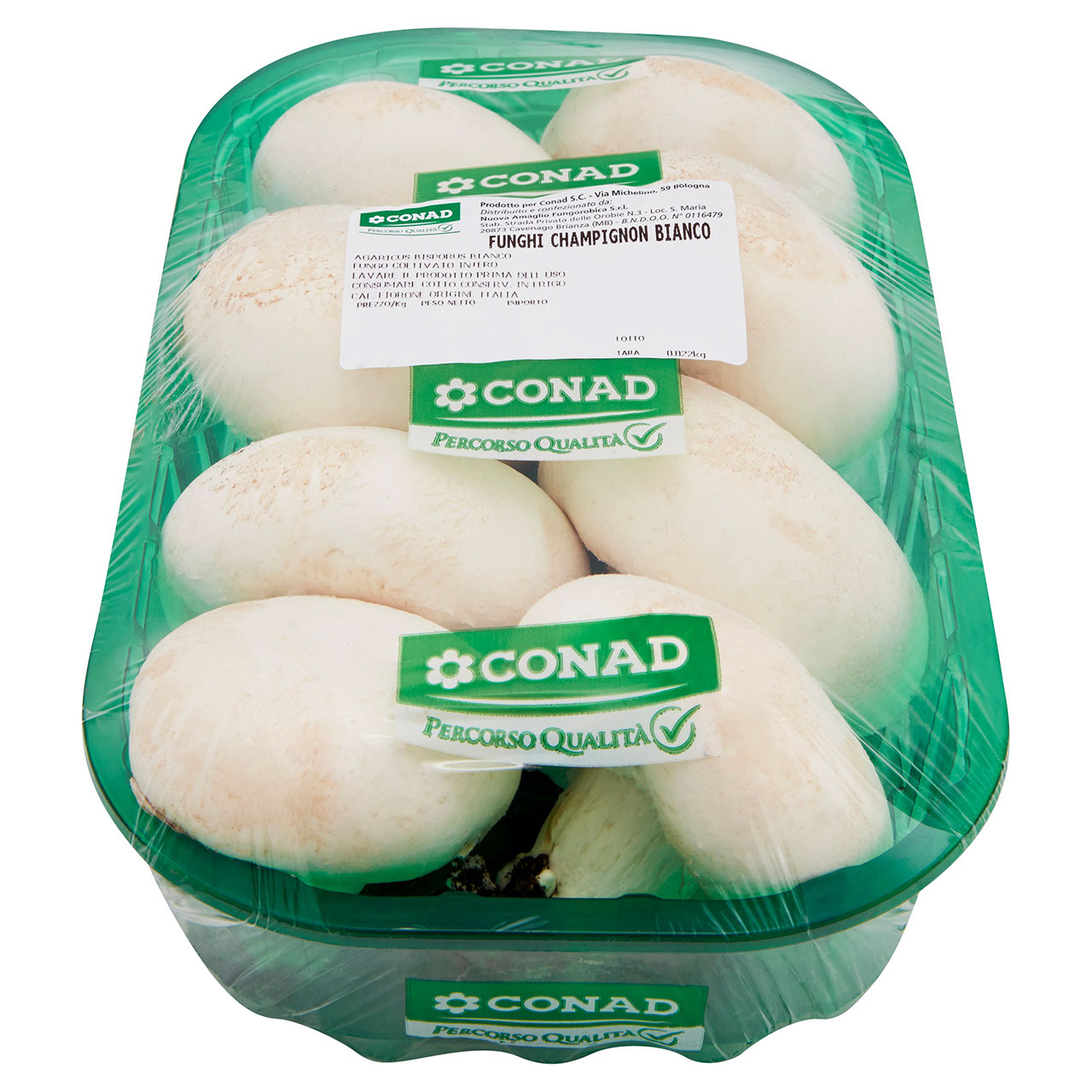 CONAD PERCORSO QUALITÀ Funghi Champignon Bianco Italia cal. fiorone