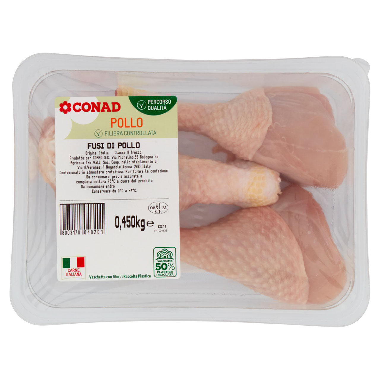 Fusi di Pollo 0,450 kg Percorso Qualità Conad