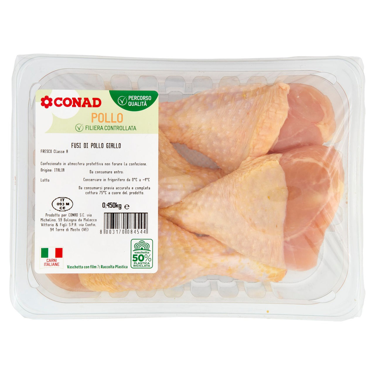 CONAD Percorso Qualità Fusi di Pollo Giallo 0,450 kg