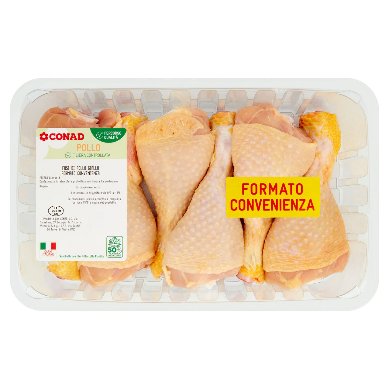 CONAD Percorso Qualità Fusi di Pollo Giallo Formato Convenienza 0,850 kg