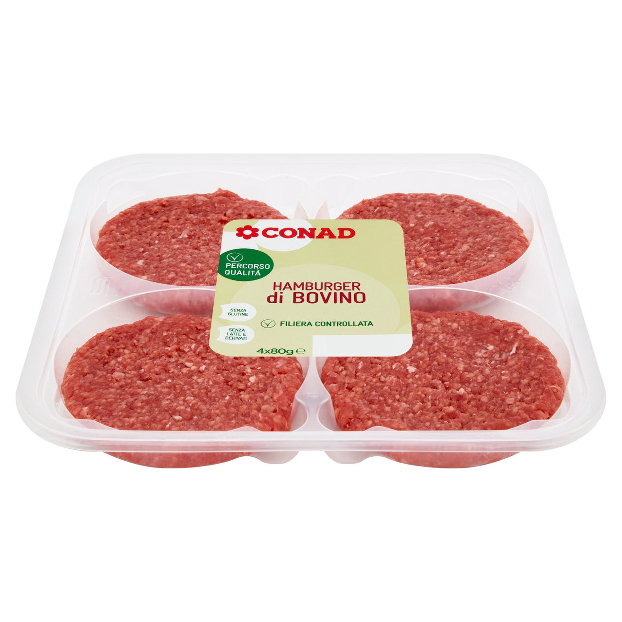 CONAD Percorso Qualità Hamburger di Bovino 4 x 80 g