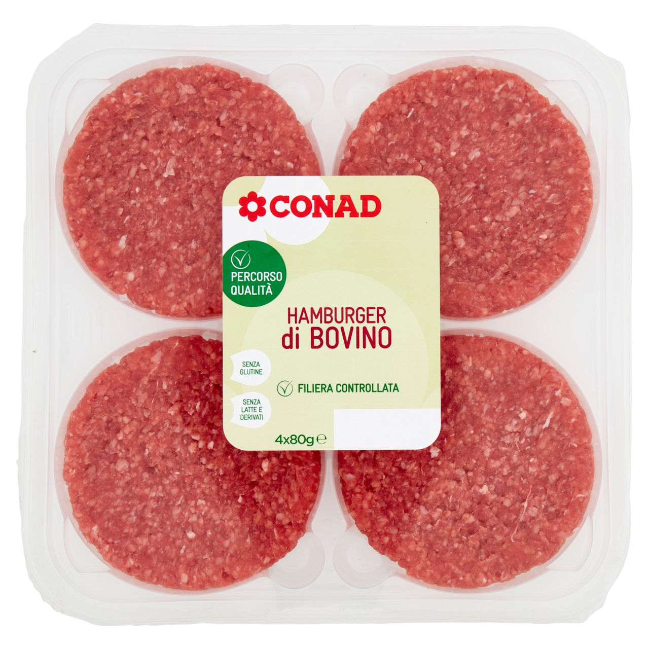 CONAD Percorso Qualità Hamburger di Bovino 4 x 80 g