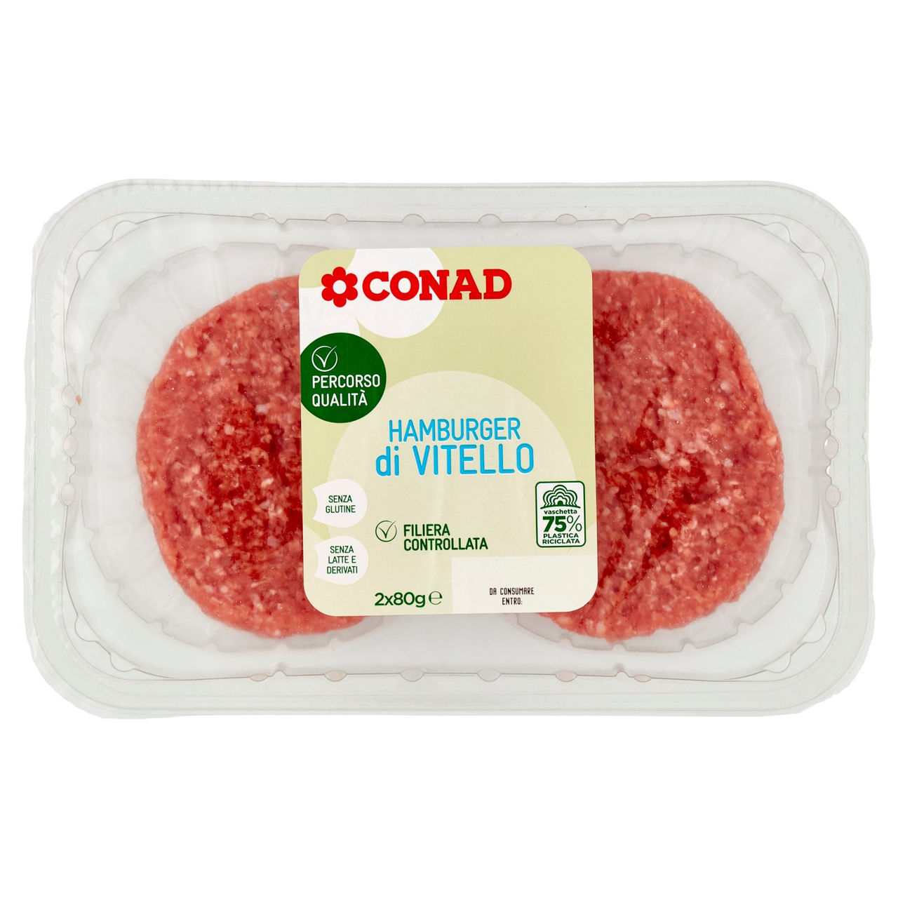 CONAD Percorso Qualità Hamburger di Vitello 2 x 80 g