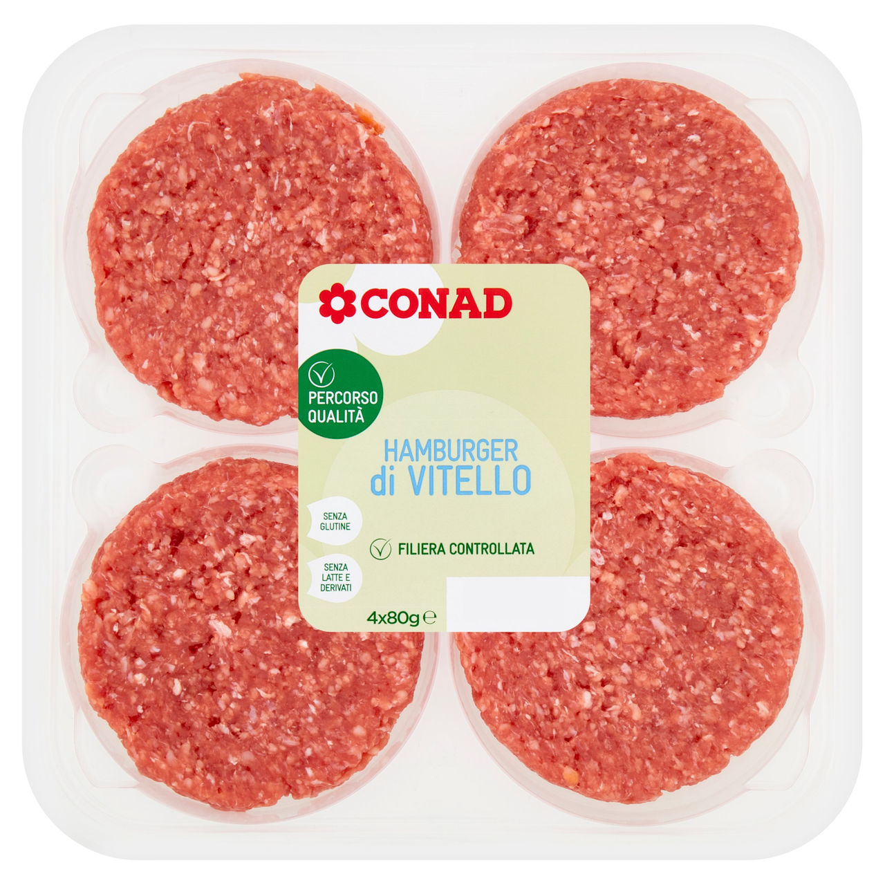 CONAD Percorso Qualità Hamburger di Vitello 4 x 80 g