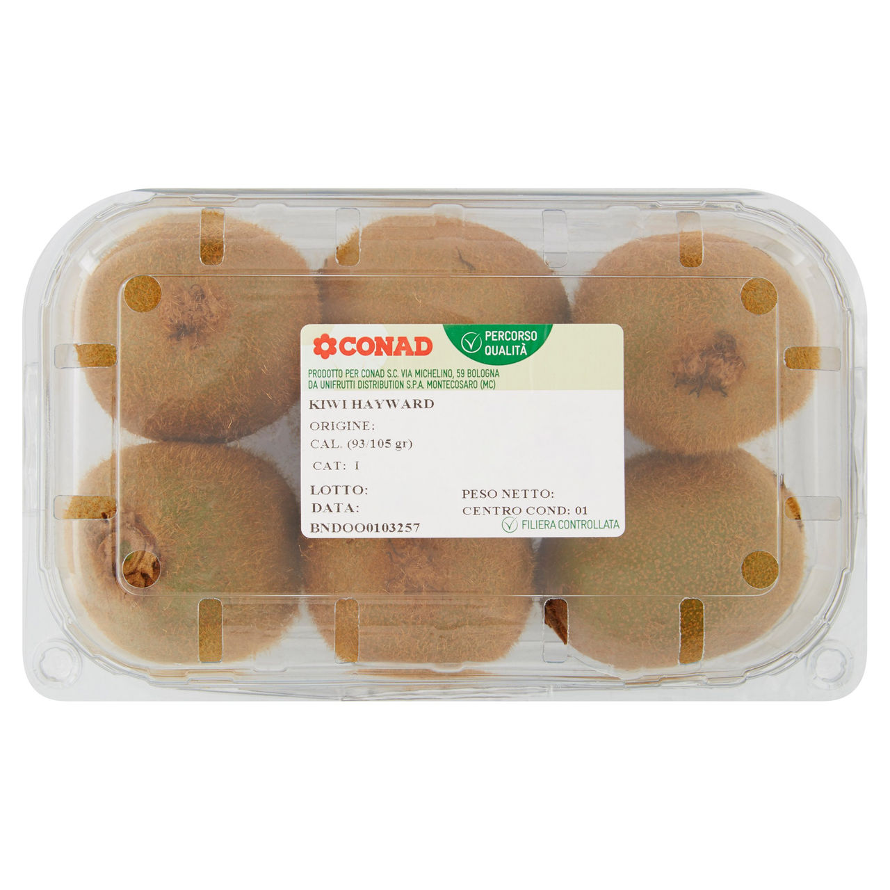 CONAD Percorso Qualità Kiwi Hayward Cile cal. 93/105gr 500 g