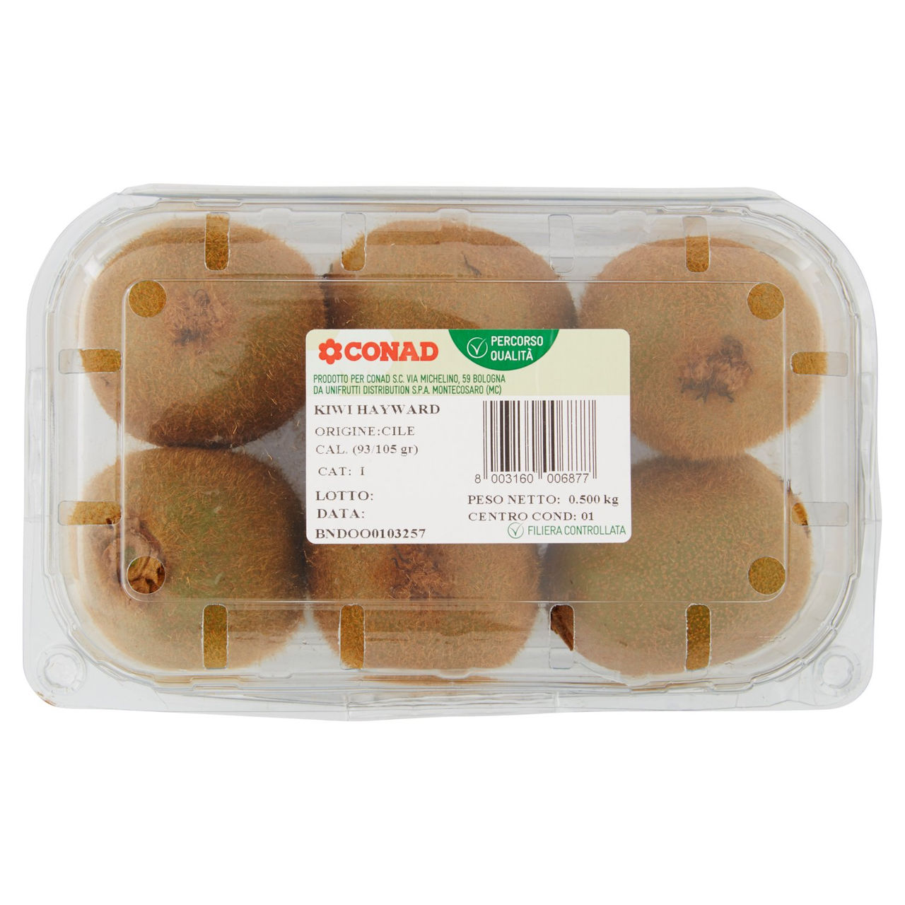 CONAD Percorso Qualità Kiwi Hayward Cile cal. 93/105gr 500 g