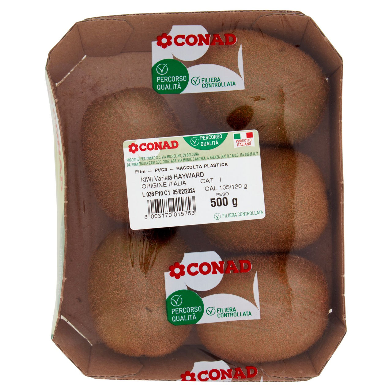 CONAD Percorso Qualità Kiwi Hayward Italia Cal 105/120g 500 g