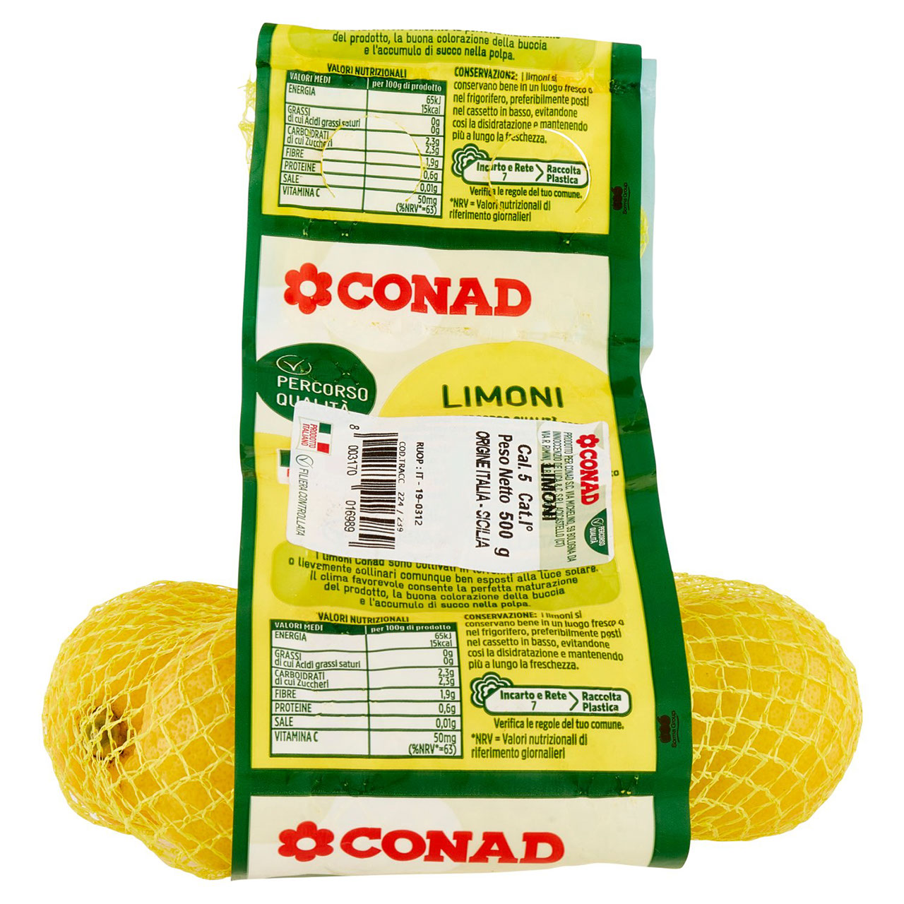 CONAD Percorso Qualità Limoni Italia Cal. 5 500 g