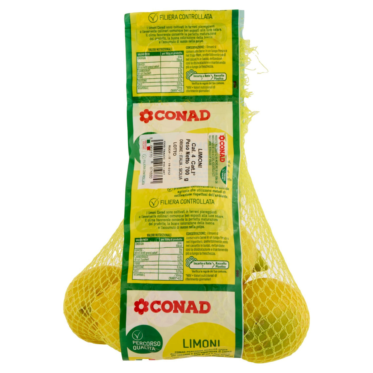 CONAD Percorso Qualità Limoni Italia Sicilia Cal. 4 700 g