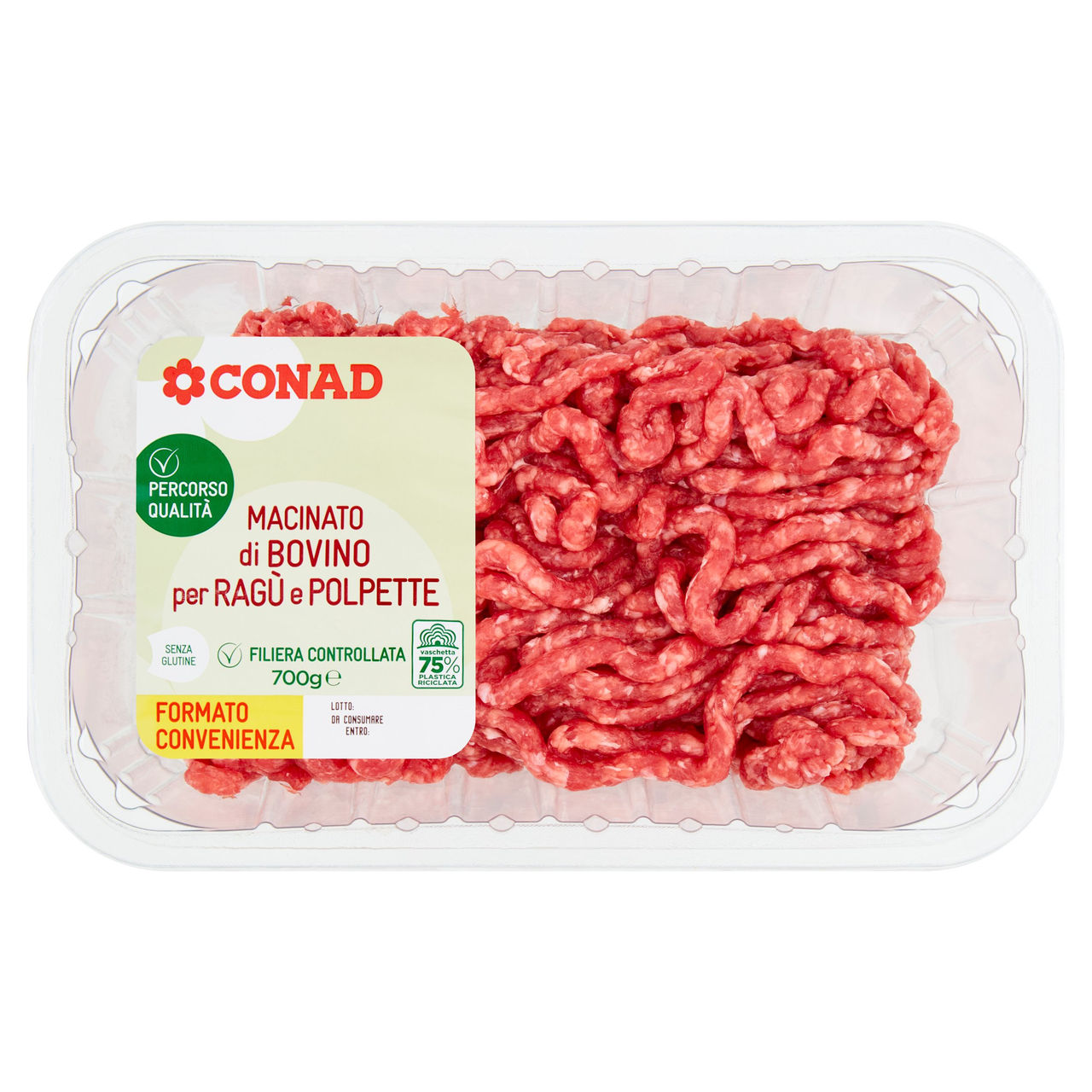 CONAD Percorso Qualità Macinato di Bovino per Ragù e Polpette 700 g