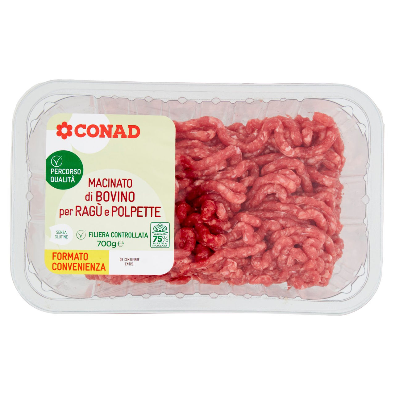 CONAD Percorso Qualità Macinato di Bovino per Ragù e Polpette 700 g