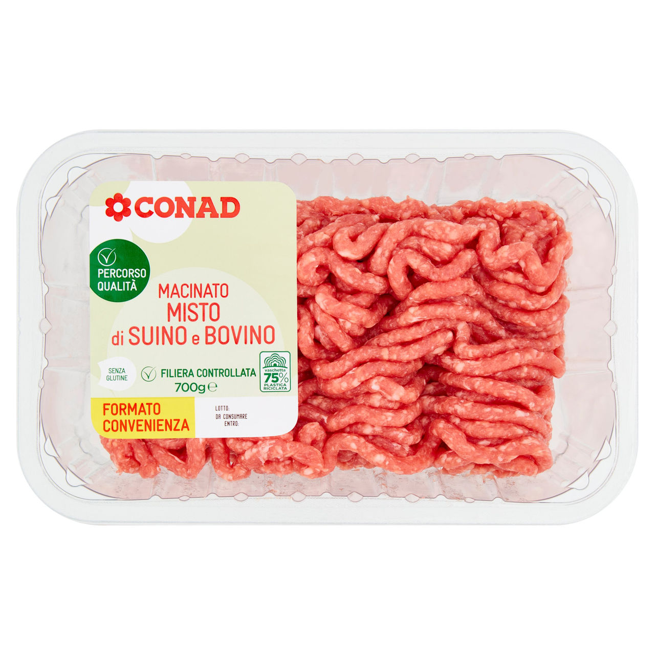 CONAD Percorso Qualità Macinato Misto di Suino e Bovino 700 g