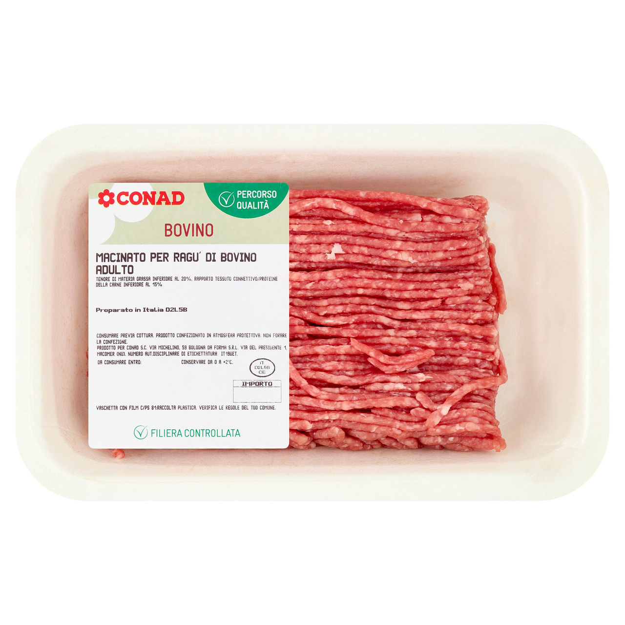 CONAD Percorso Qualità Macinato per Ragù di Bovino Adulto