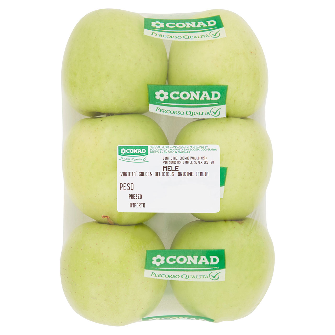 CONAD Percorso Qualità Mele Golden Delicious Italia cal. 75/80