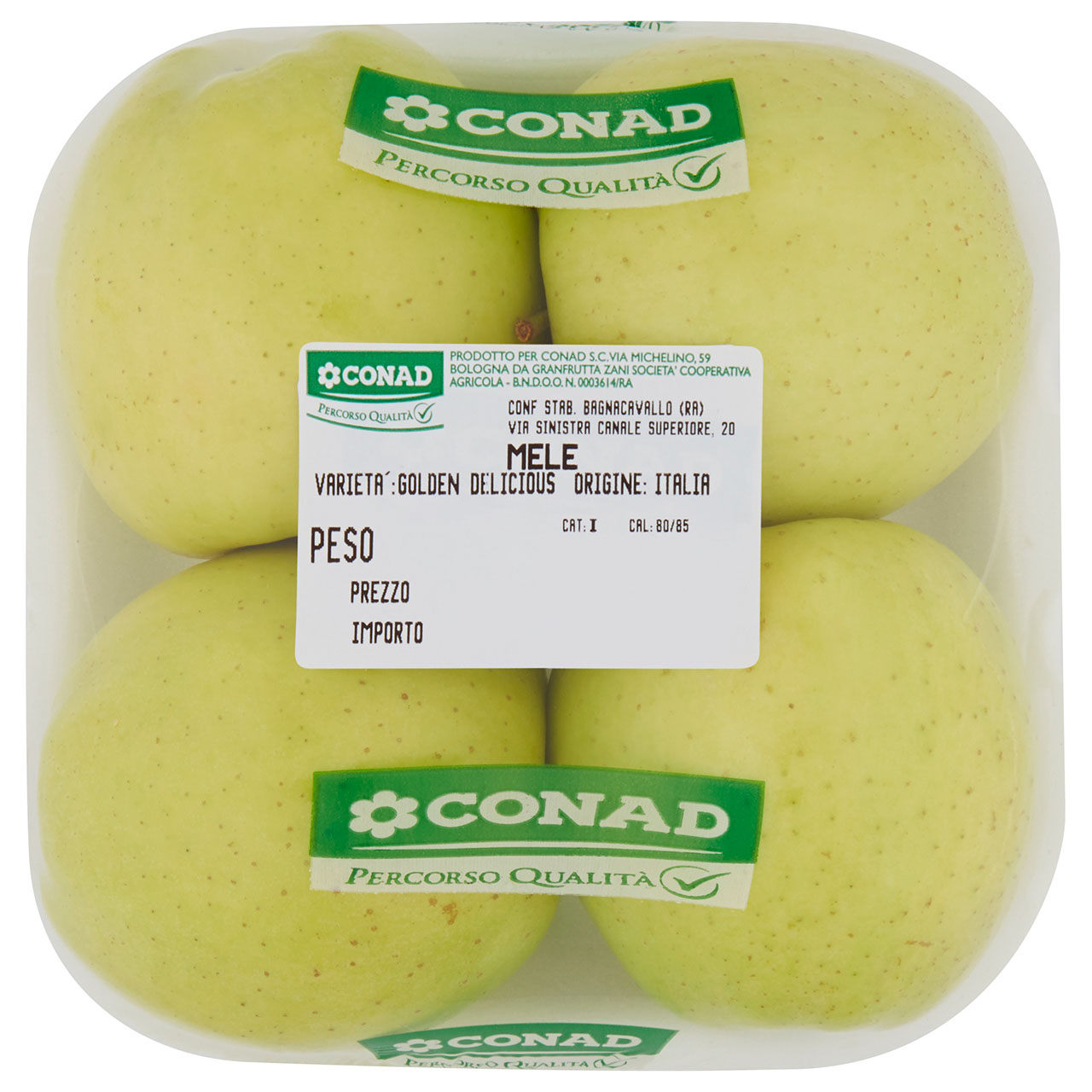CONAD Percorso Qualità Mele Golden Delicious Italia cal. 80/85
