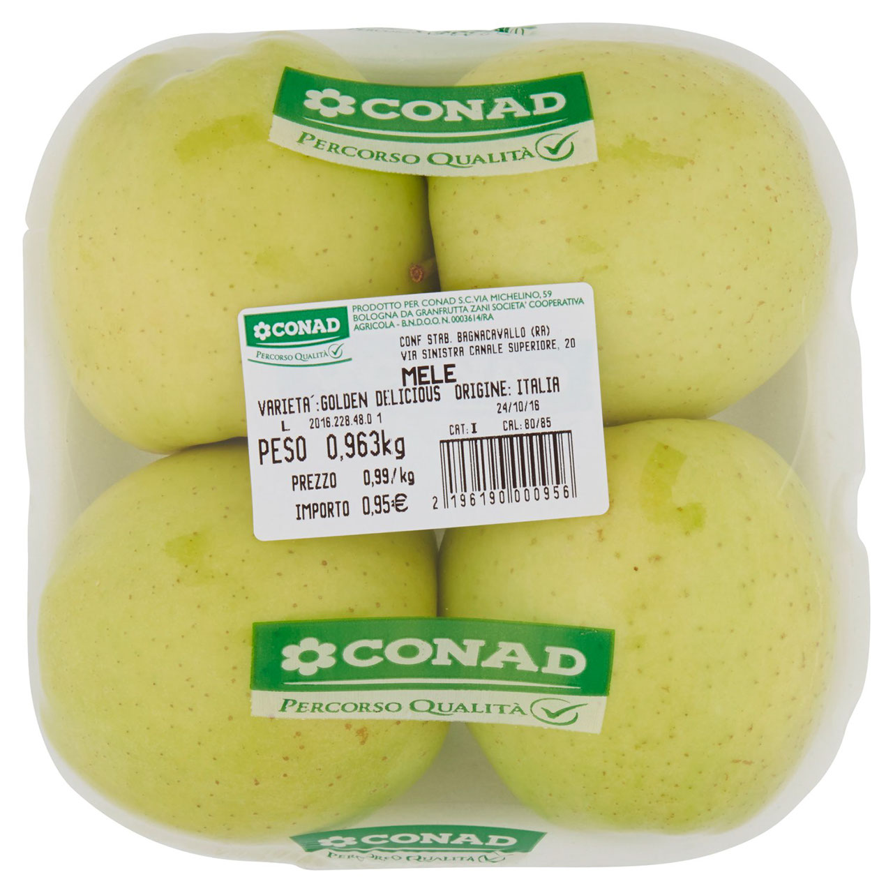 CONAD Percorso Qualità Mele Golden Delicious Italia cal. 80/85