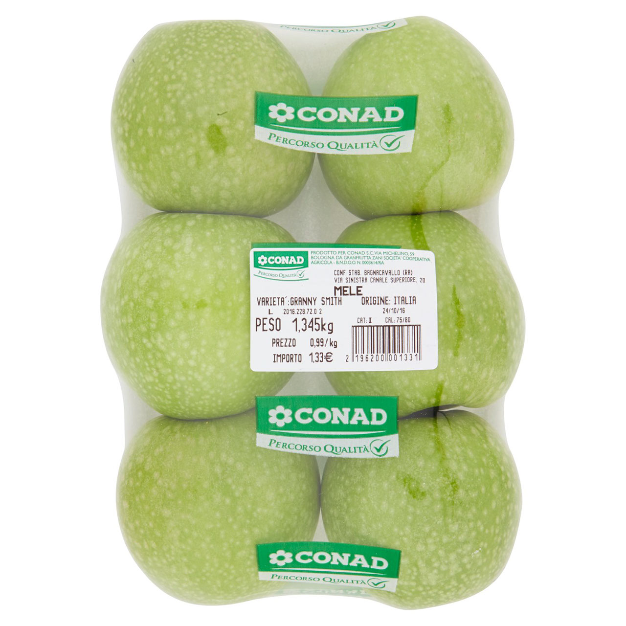 CONAD Percorso Qualità Mele Granny Smith Italia cal. 75/80