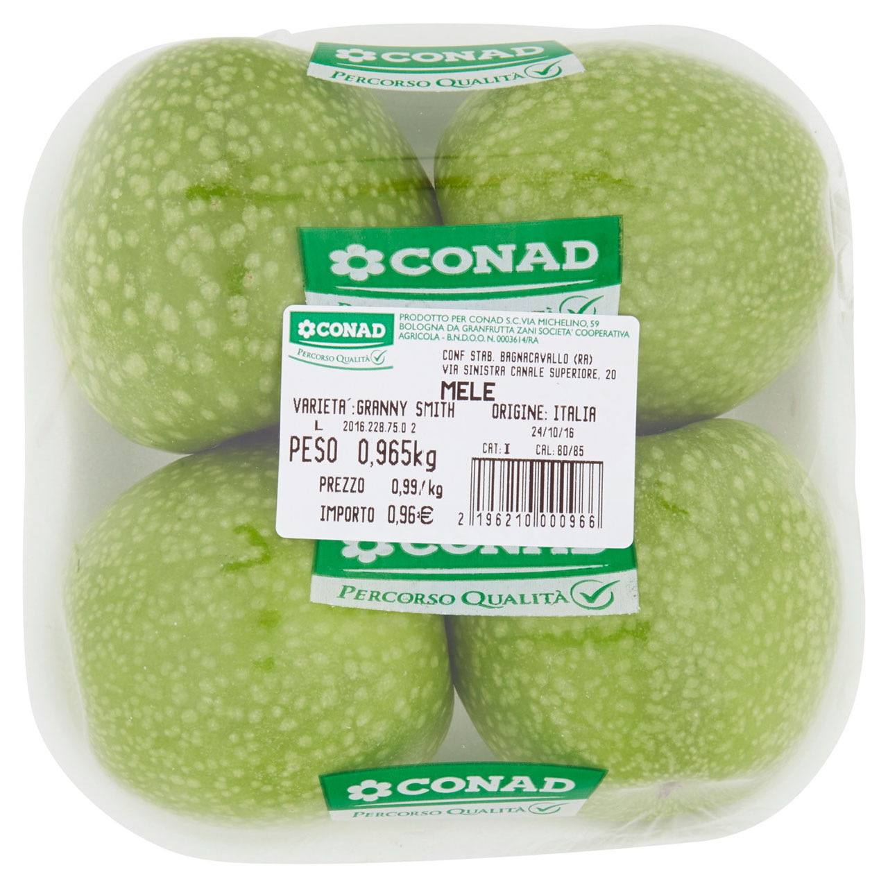 CONAD Percorso Qualità Mele Granny Smith Italia cal. 80/85