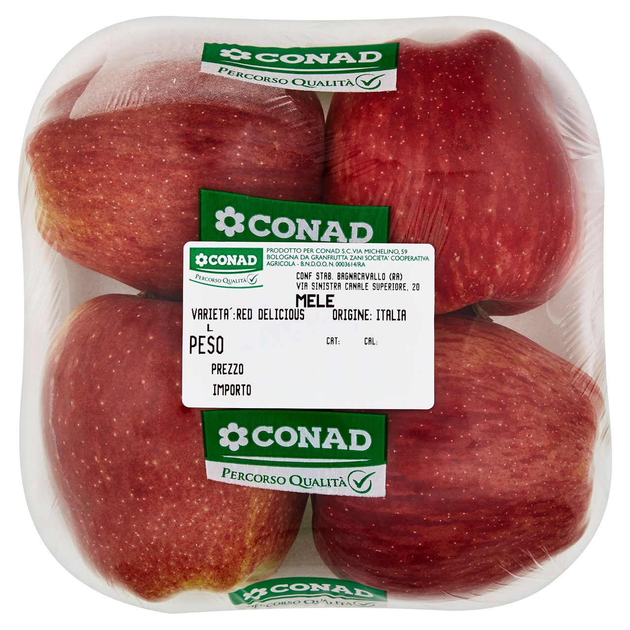 CONAD Percorso Qualità Mele Red Delicious Italia cal. 80/85