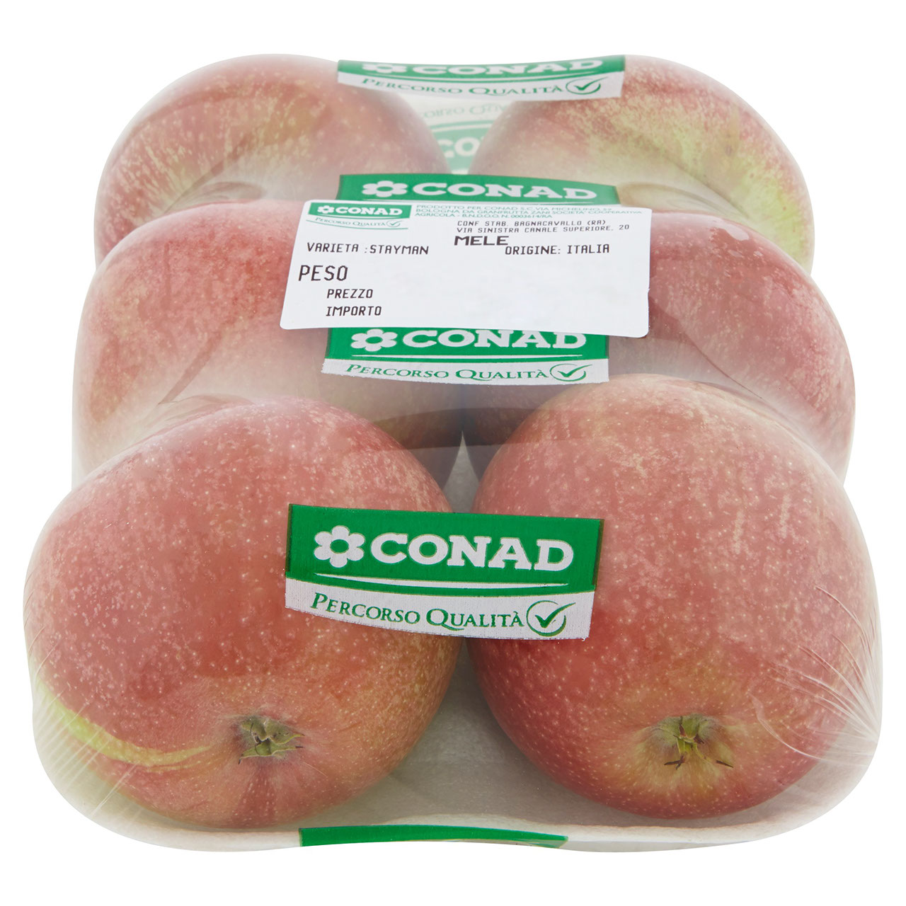 CONAD Percorso Qualità Mele Stayman Italia cal. 75/80