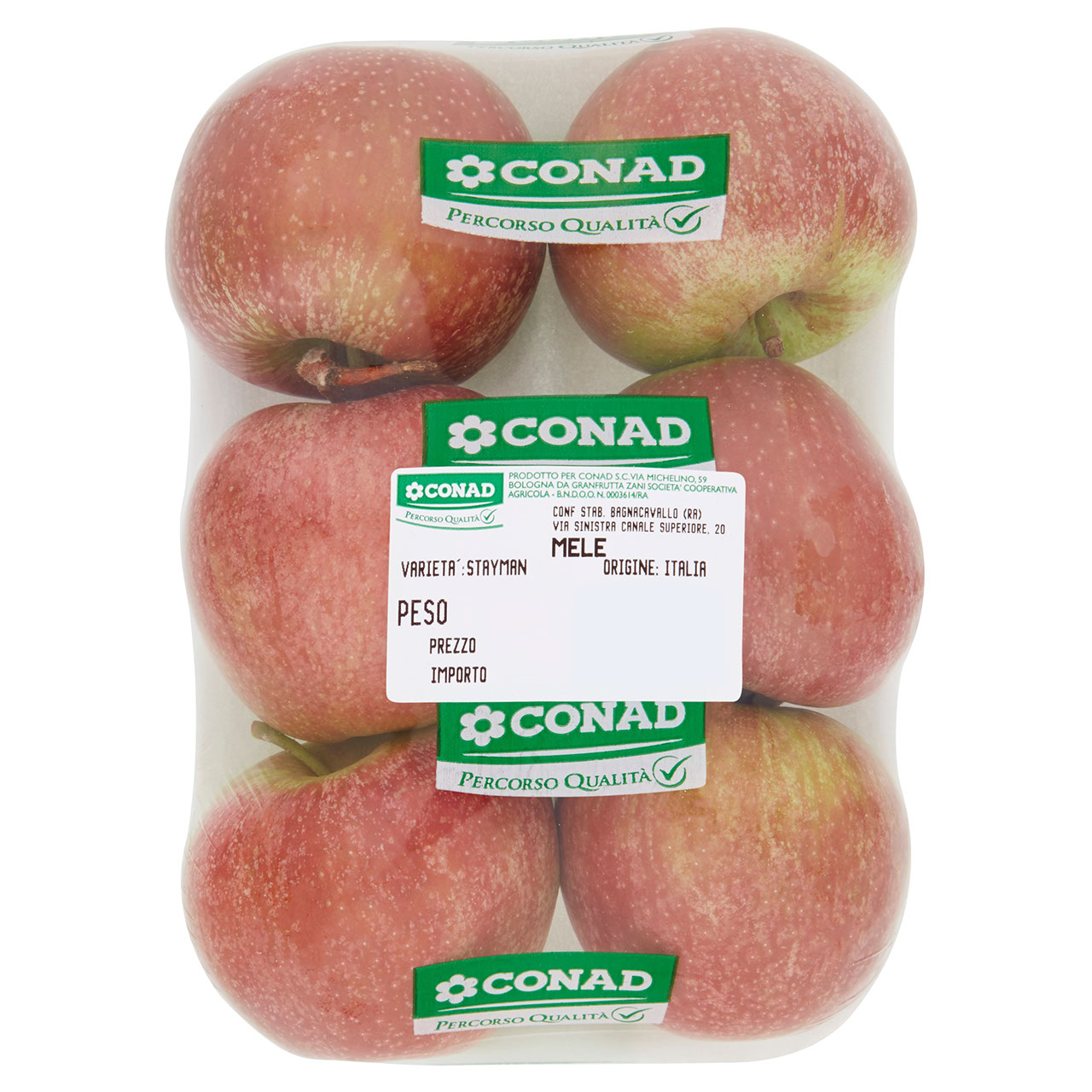 CONAD Percorso Qualità Mele Stayman Italia cal. 75/80