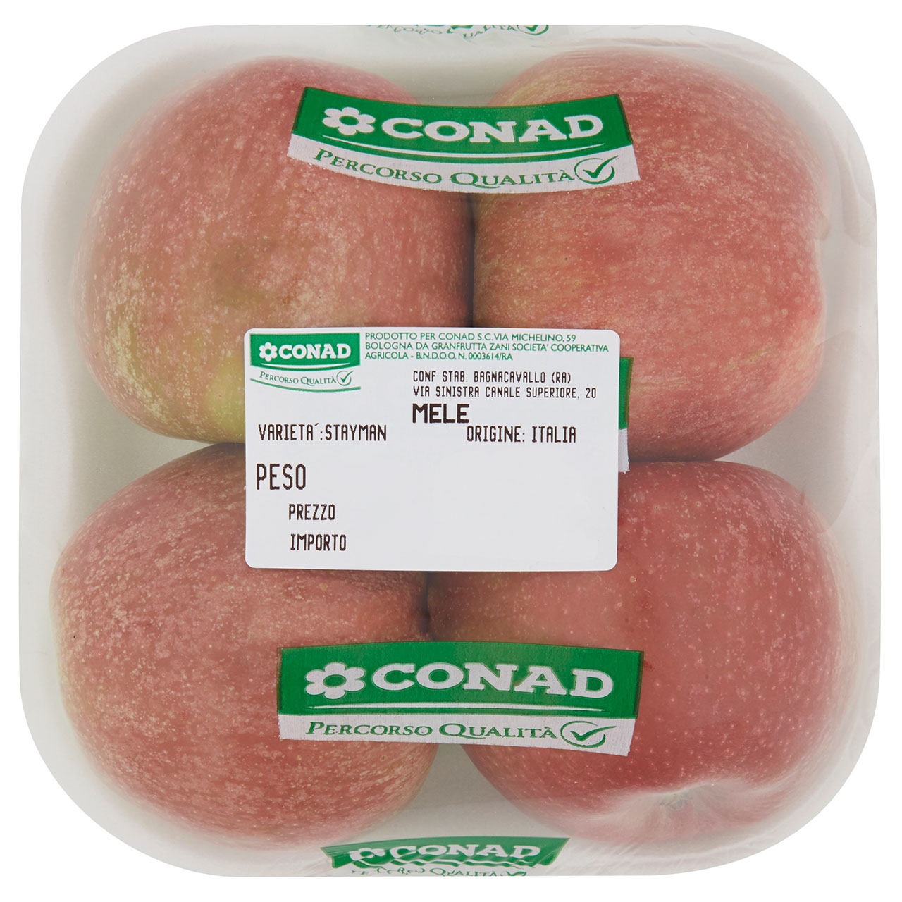 CONAD Percorso Qualità Mele Stayman Italia cal. 80/85
