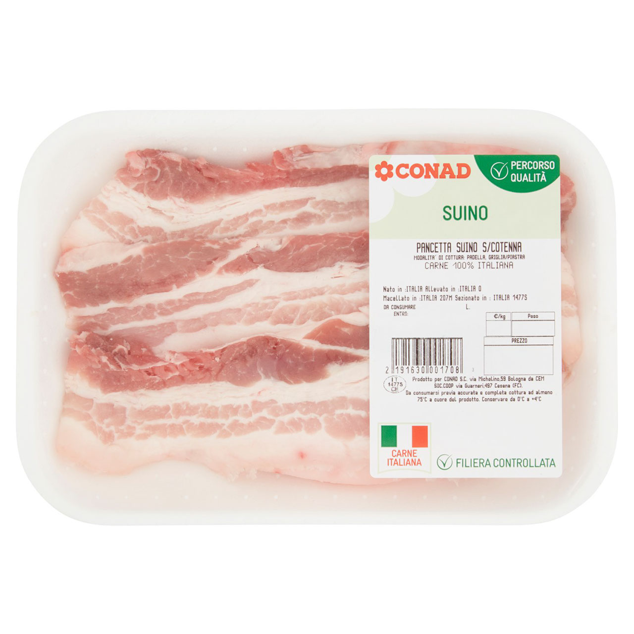 CONAD Percorso Qualità Pancetta Suino s/Cotenna