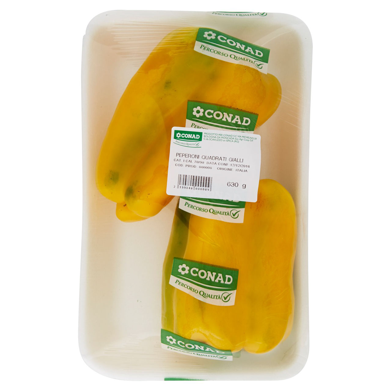CONAD Percorso Qualità Peperoni Quadrati Gialli Italia cal. 70/90