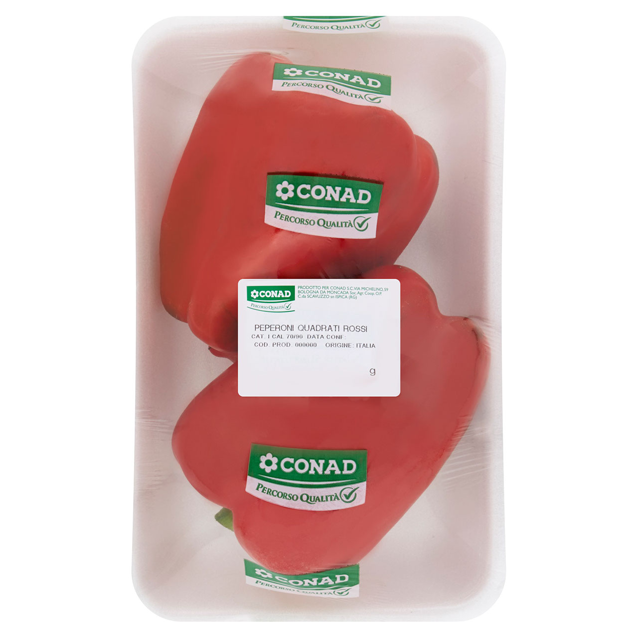 CONAD Percorso Qualità Peperoni Quadrati Rossi Italia cal. 70/90