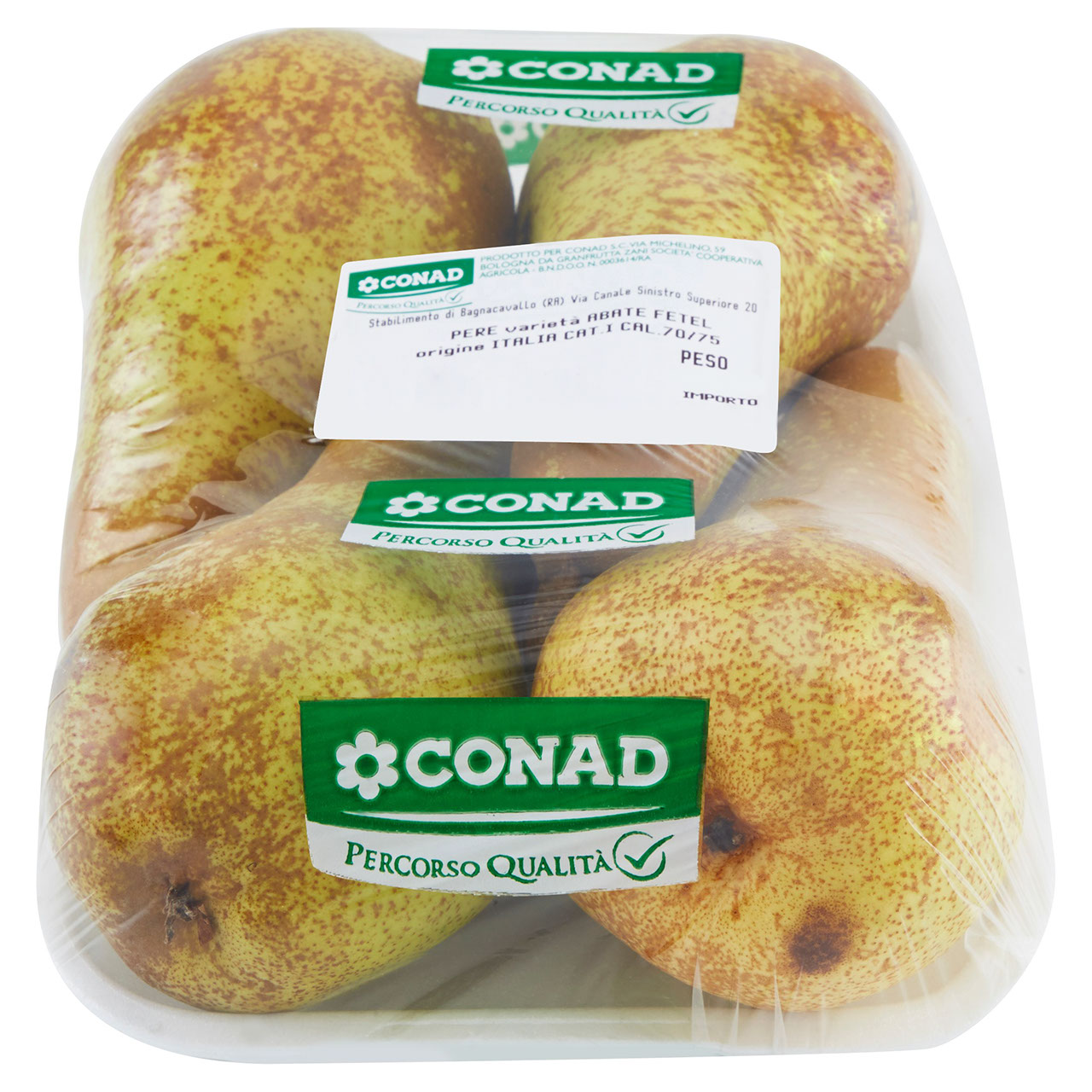 CONAD Percorso Qualità Pere Abate Fetel Italia cal. 70/75