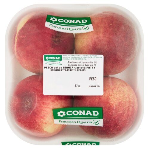 CONAD PERCORSO QUALITÁ Pesca polpa bianca varietà Patty Italia cal. AA