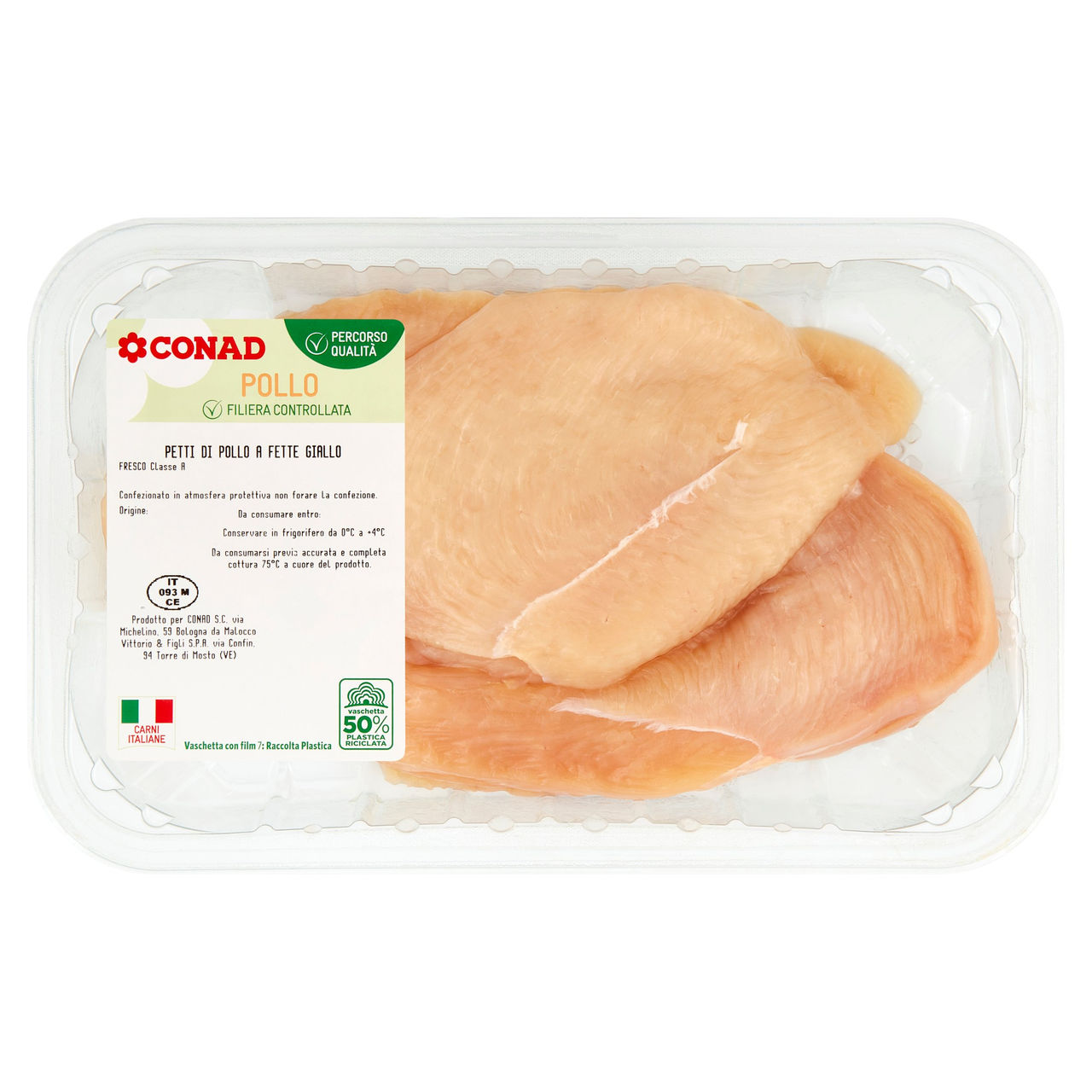 CONAD Percorso Qualità Petti di Pollo a Fette Giallo 0,400 kg