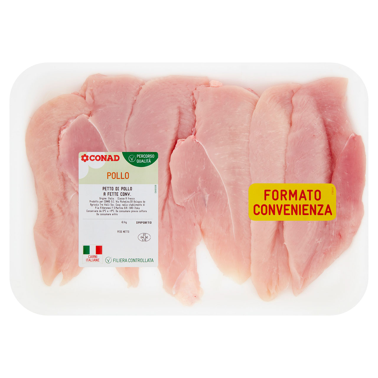 CONAD Percorso Qualità Petto di Pollo a Fette Conv.