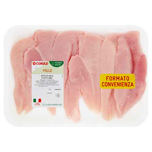 CONAD Percorso Qualità Petto di Pollo a Fette Conv.