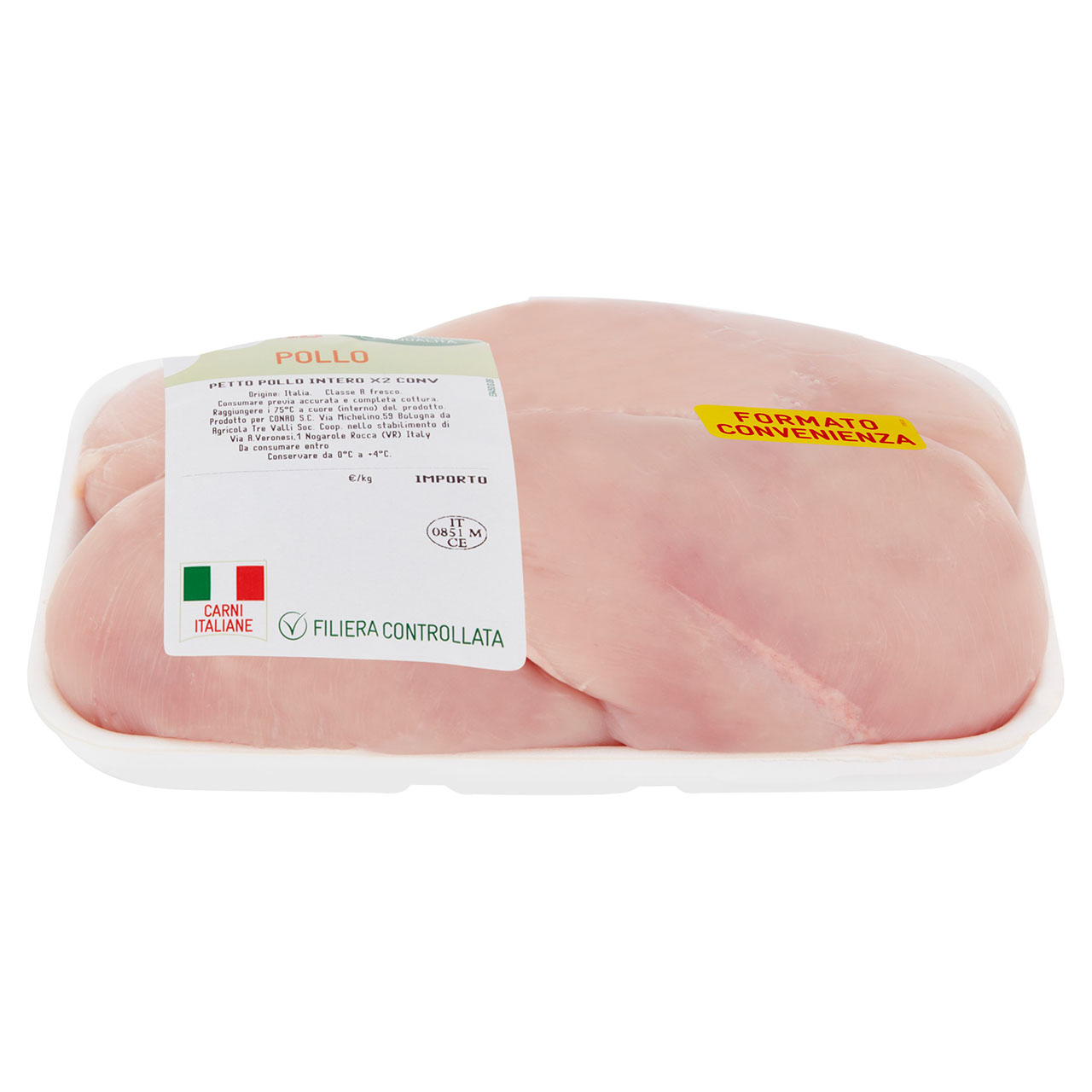 CONAD Percorso Qualità Petto Pollo Intero X2 Conv.
