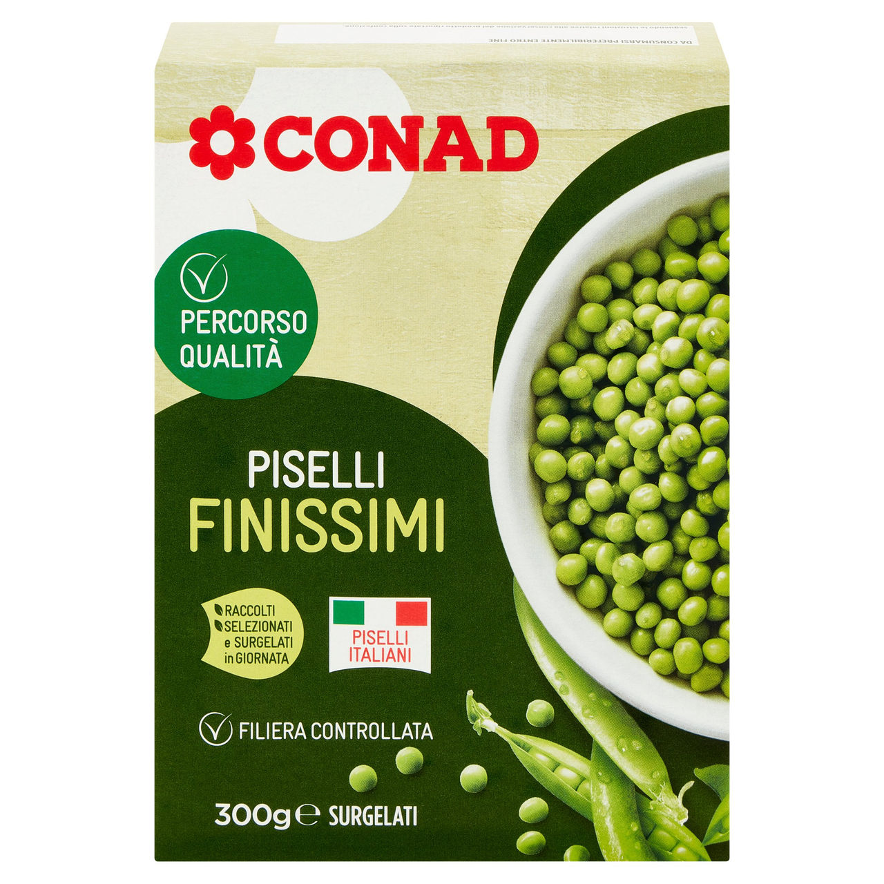 CONAD Percorso Qualità Piselli Finissimi Surgelati 300 g